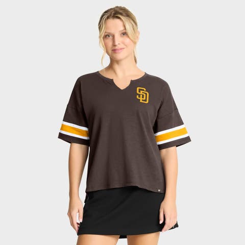 Women's Fanatics Brown San Diego Padres Curl Route T-Shirt