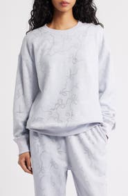 LoveShackFancy Karabeth Embellished Bow Sweatshirt