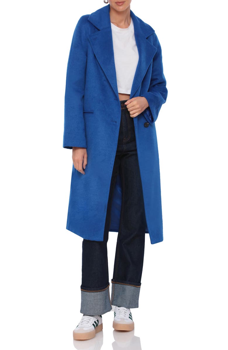 Avec Les Filles Single Breasted Coat, Alternate, color, Lapis