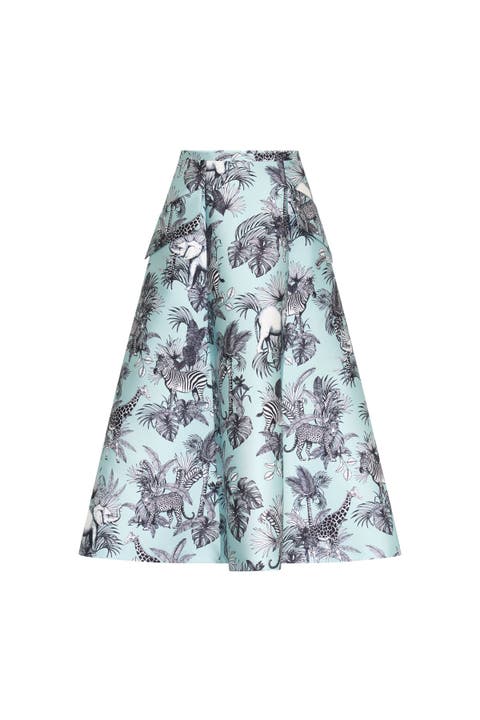 Printed Micado Skirt