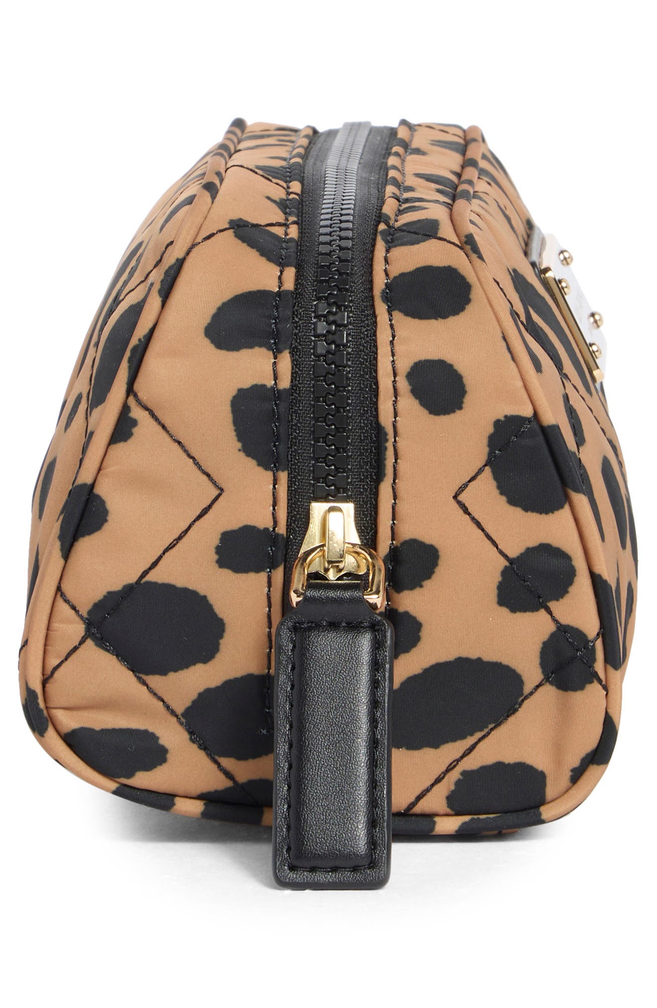 Marc Jacobs Cheetah Print Small Quilted Pouch, Alternate, color, Black Multi