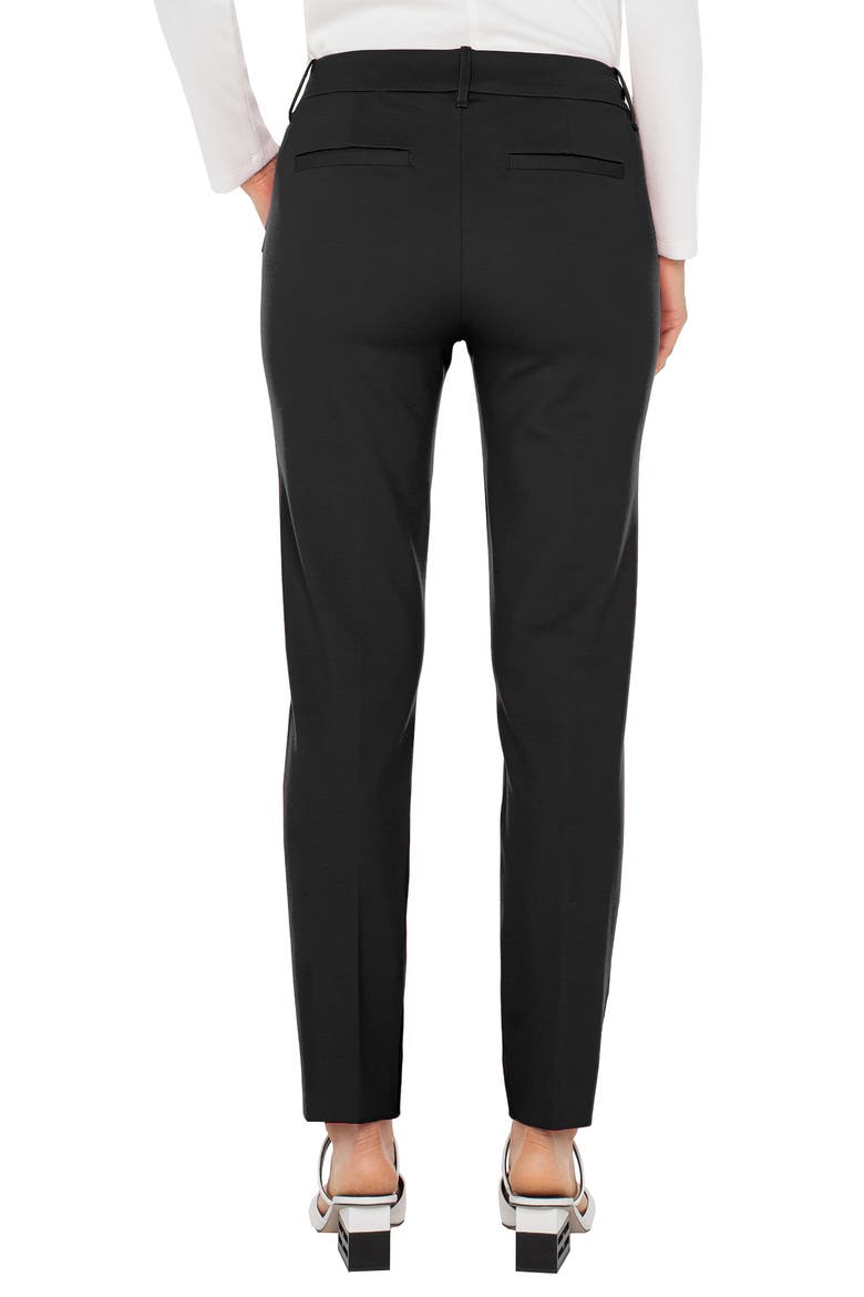 Gemma High Waist Ankle Cigarette Ponte Pants, Alternate, color, BLACK