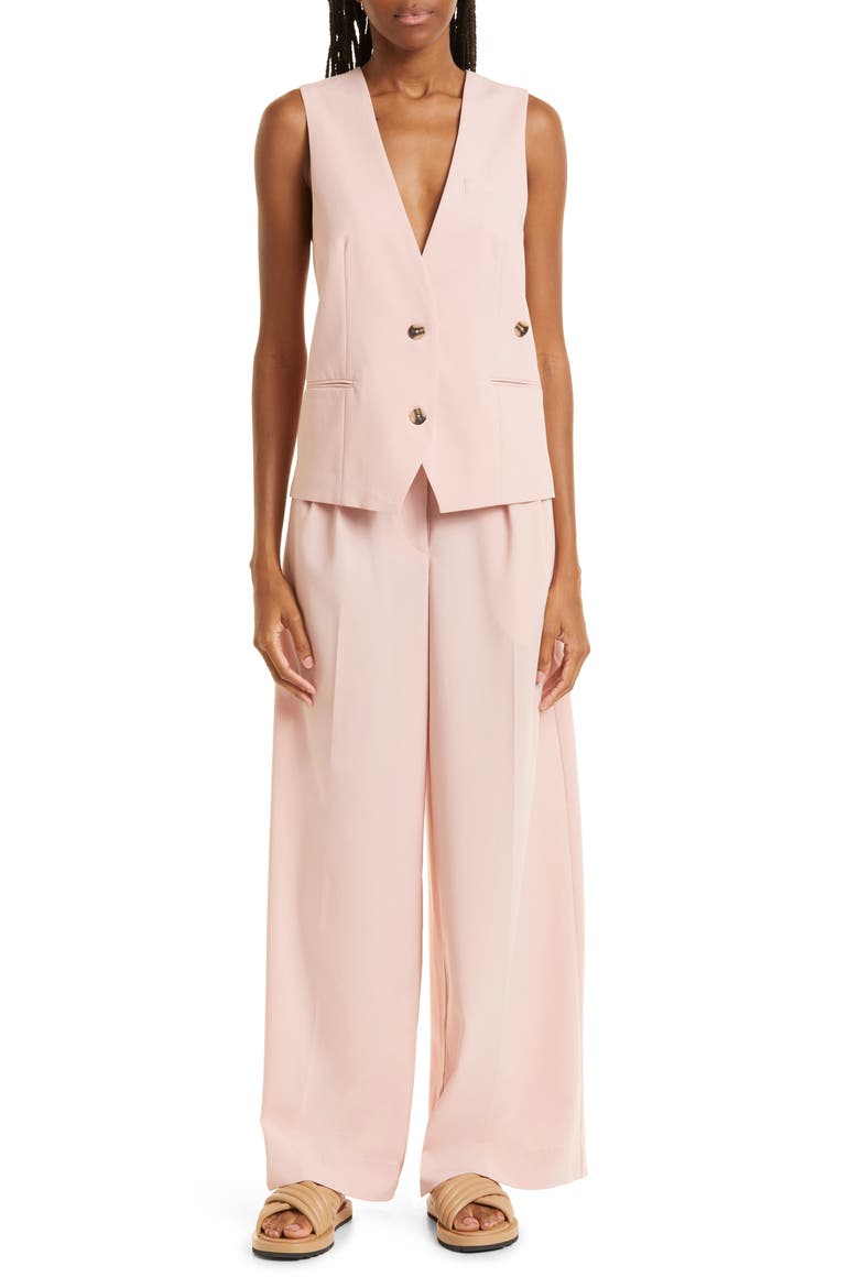 Anjelica Recycled Polyester Blend Vest, Alternate, color, PEACH SKIN