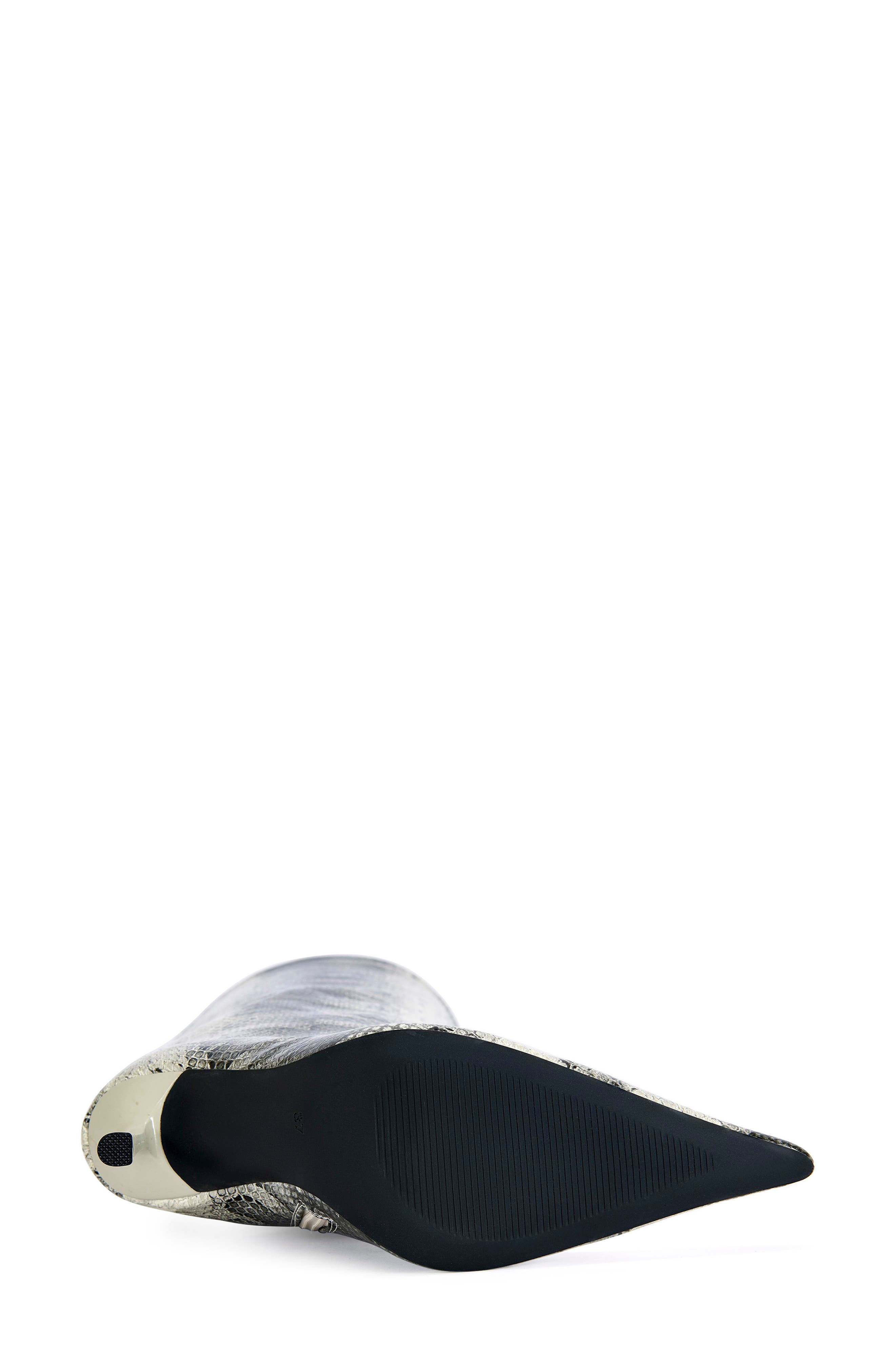 AZALEA WANG Madeye Snakeskin Embossed Knee High Boot, Alternate, color, Grey Multi