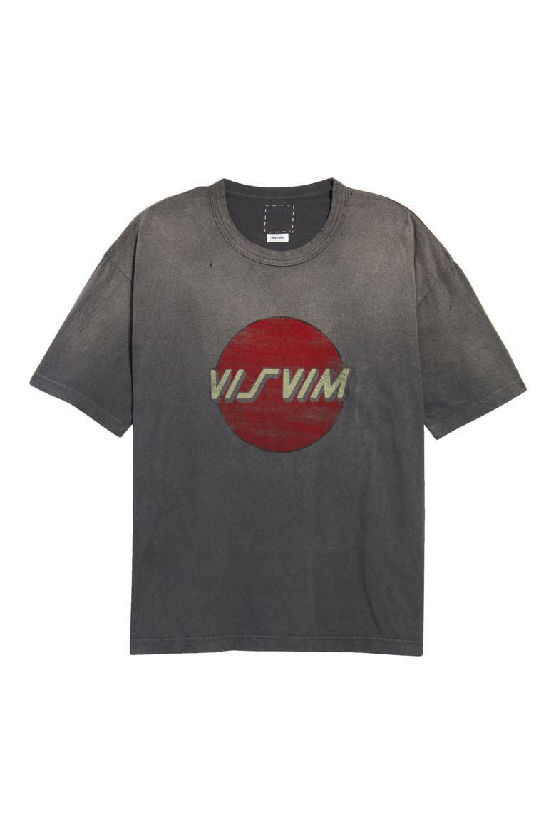 Oversize Crash Logo Wool & Linen Graphic Tee, Alternate, color, GREY
