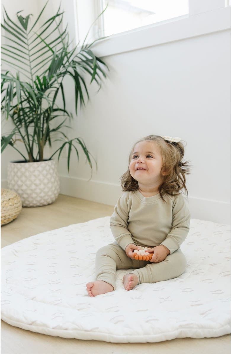 Poppyseed Play Extra Padded Round Play Mat, Alternate, color, Neutral Line
