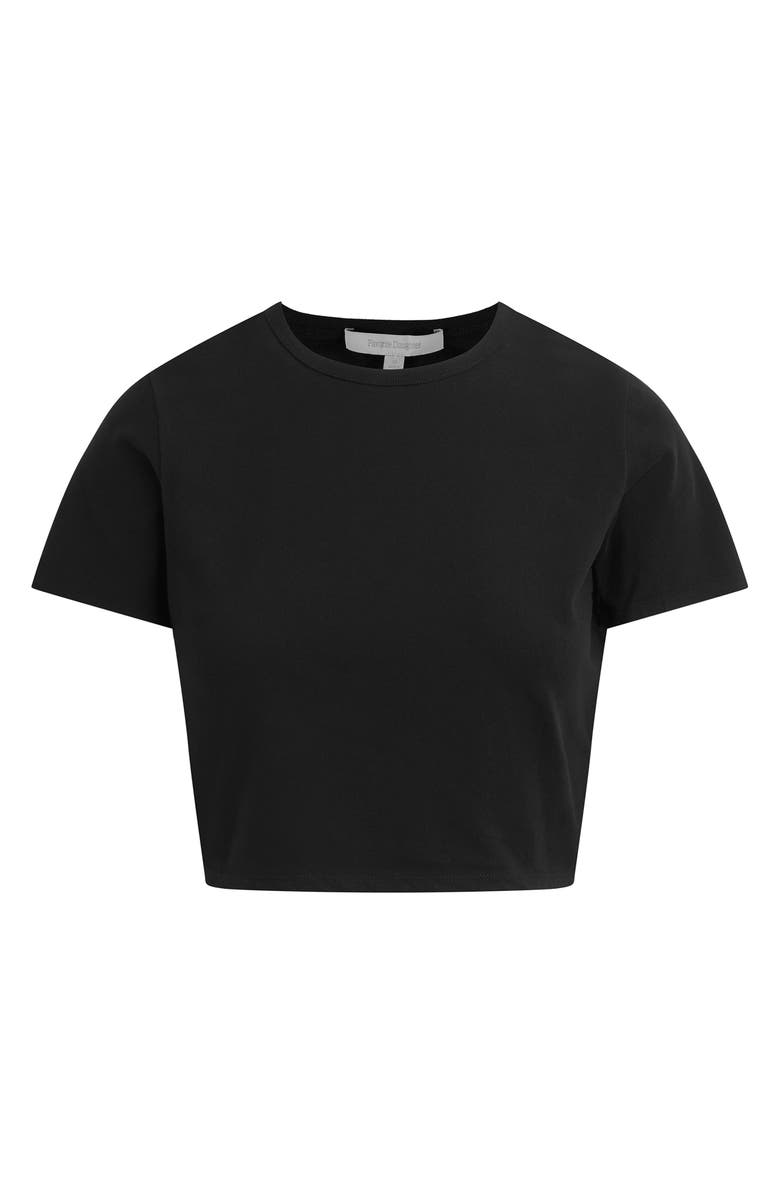 Favorite Daughter The Laura Stretch Cotton Crop T-Shirt, Alternate, color, Black