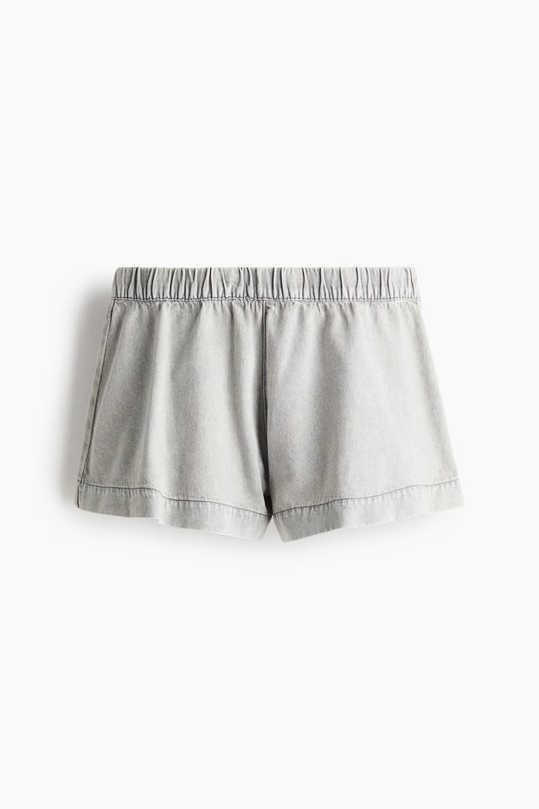 Denim Pull-on Shorts, Alternate, color, Light denim gray