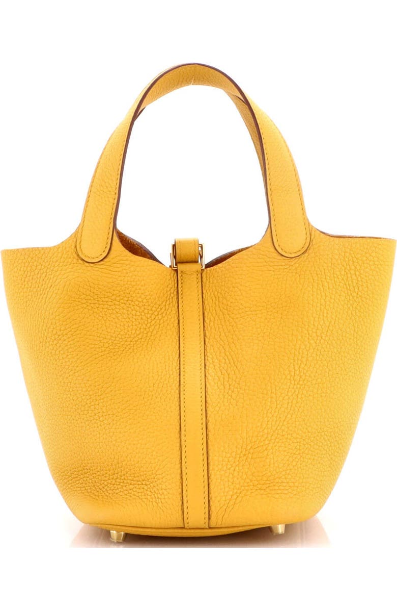 Pre-Owned Hermes Picotin Lock Bag Clemence PM, Alternate, color, Jaune Ambre