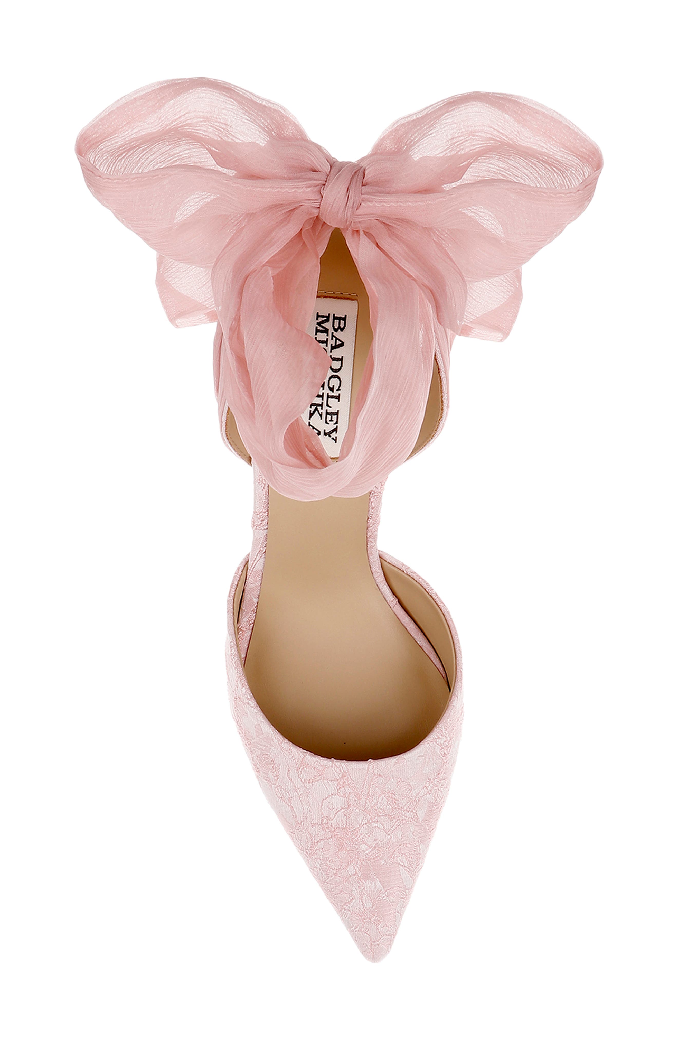 Blaze II Ankle Tie Pointed Toe Pump, Alternate, color, PINK JACQUARD