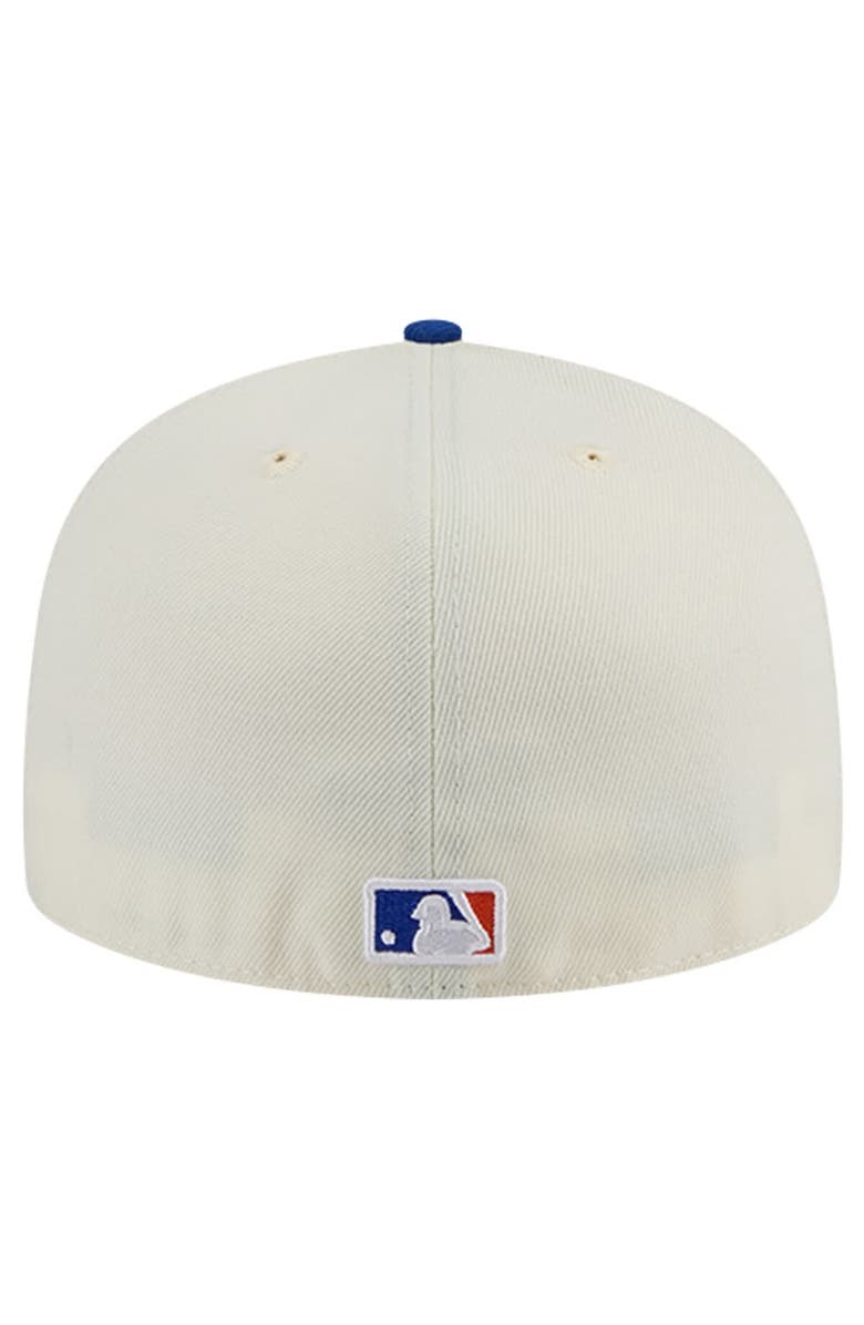 New Era Men's New Era Cream New York Mets Evergreen Chrome 59FIFTY Fitted Hat, Alternate, color, 