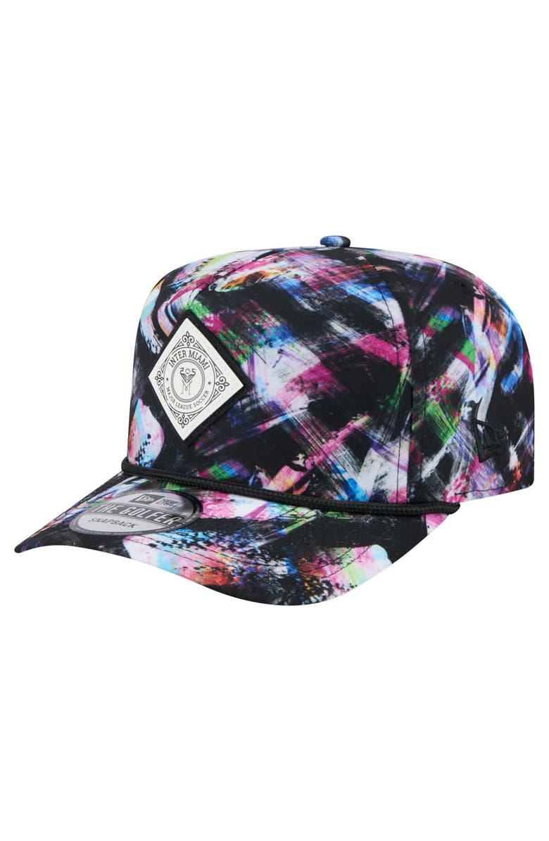 New Era Men's New Era Black Inter Miami CF Golfer Adjustable Hat, Main, color, Black