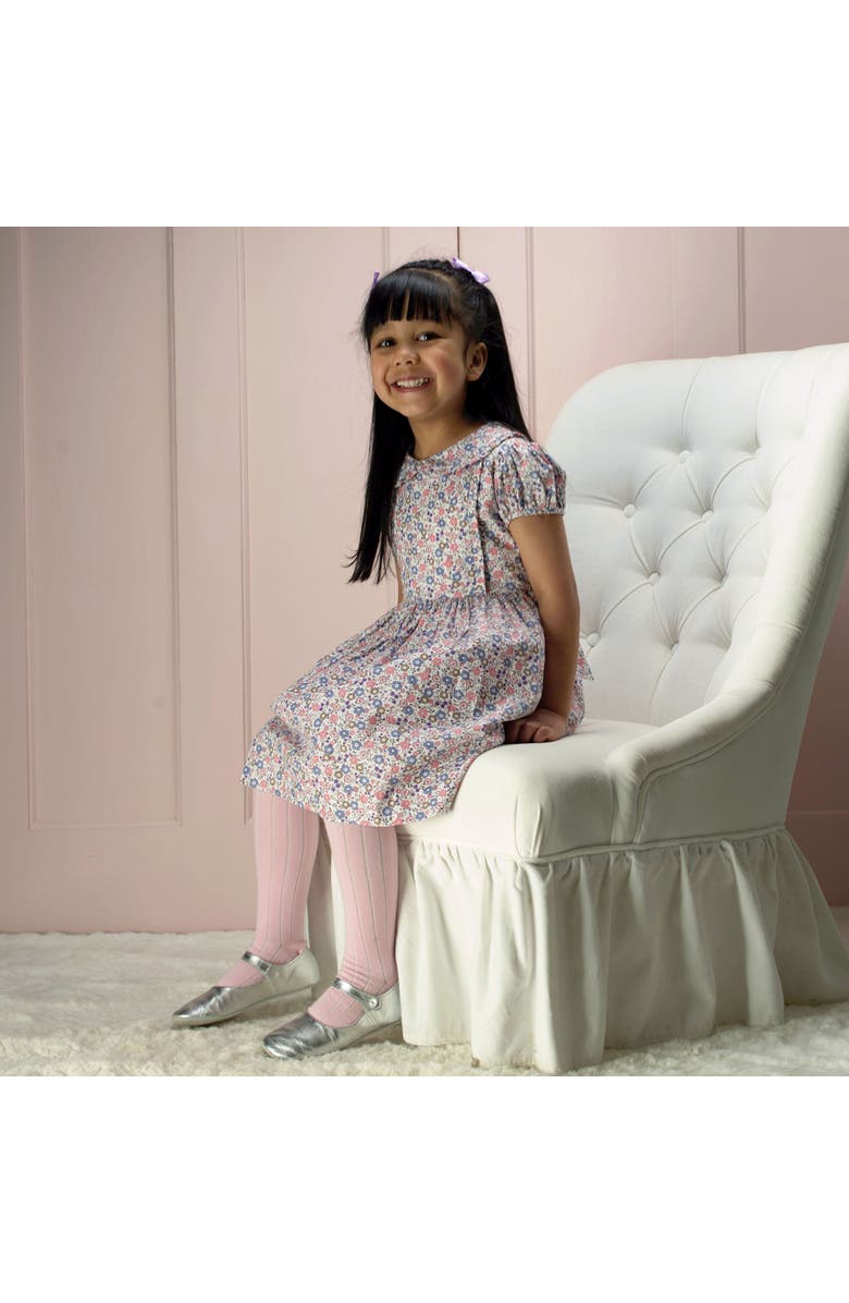 Rachel Riley Floral Frill Front Dress, Alternate, color, Pink