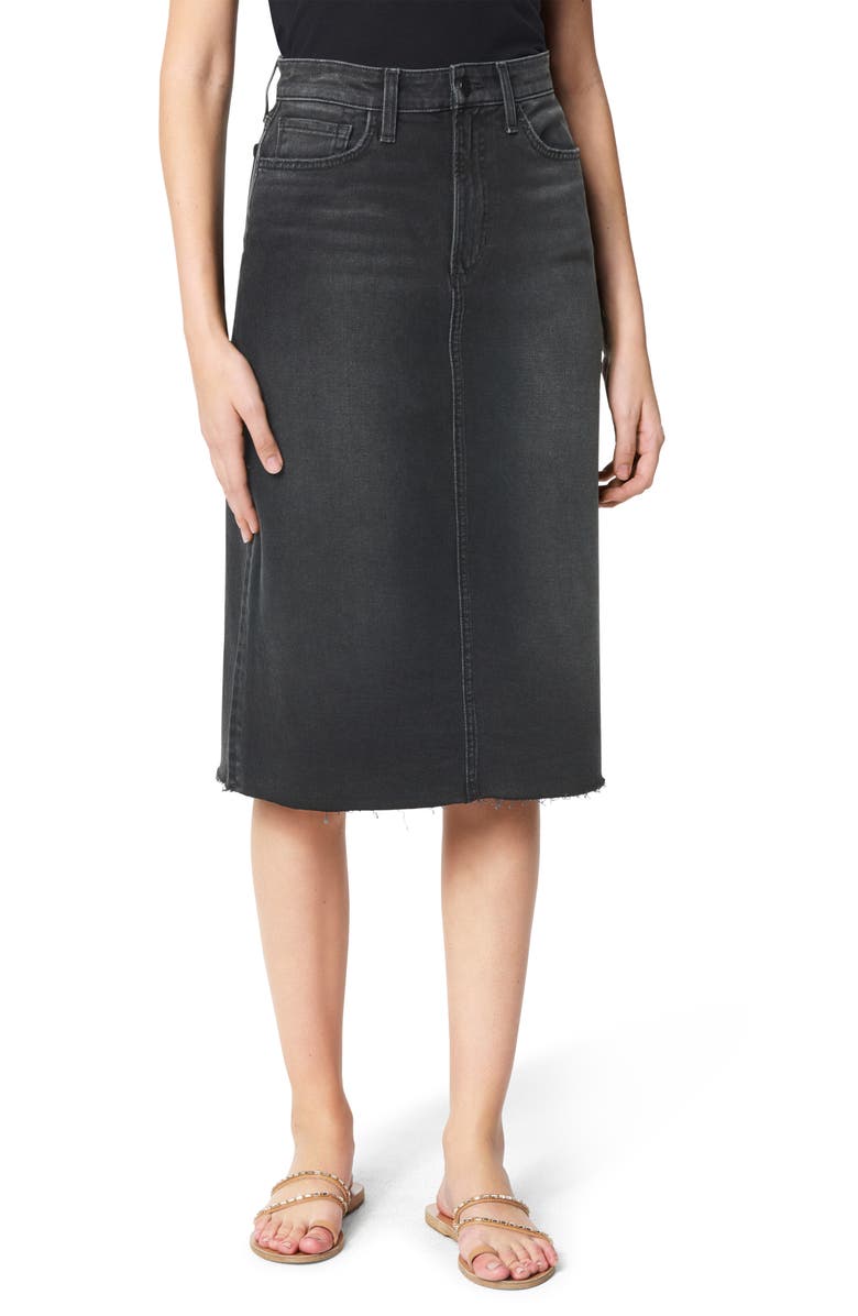Joe's The A-Line Raw Hem Denim Pencil Skirt, Main, color, 