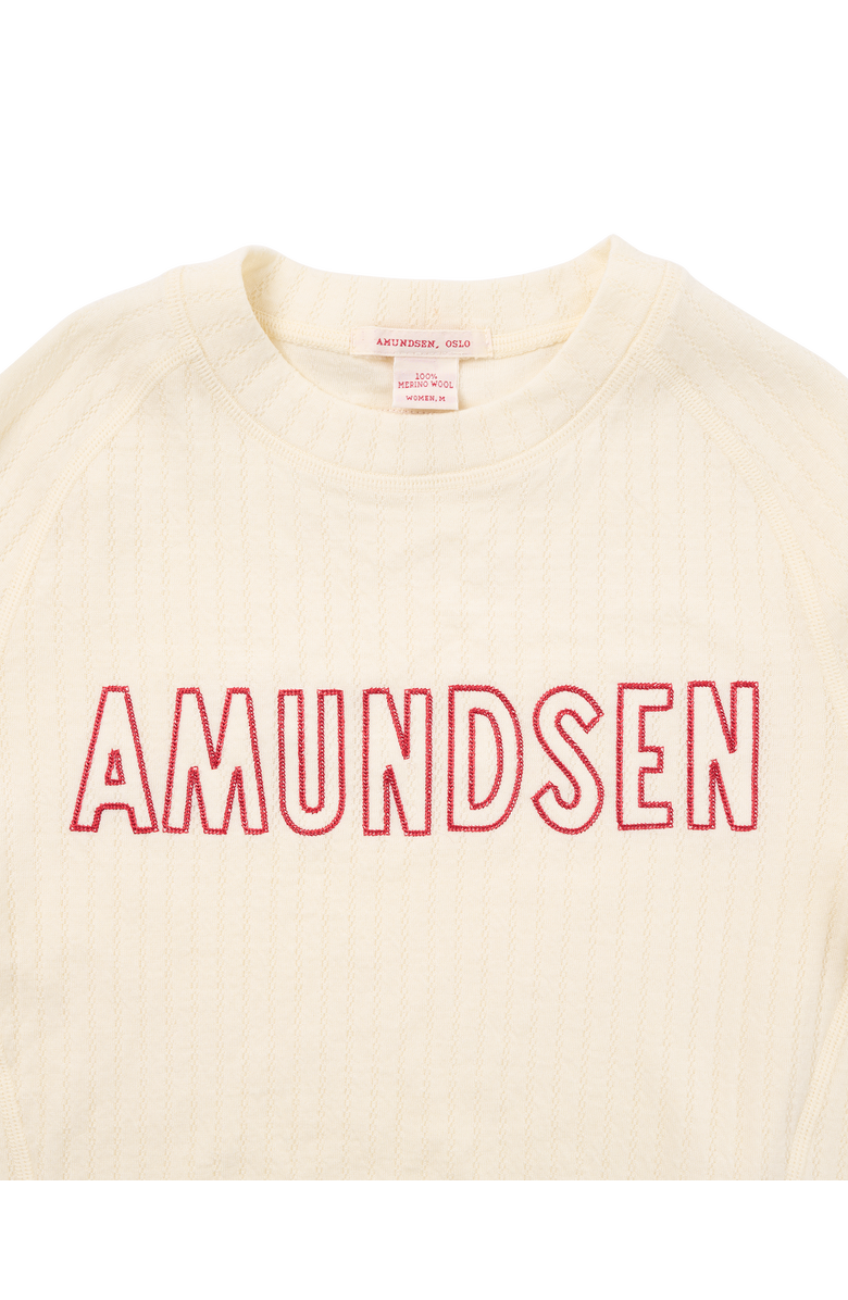Amundsen Hero's Hide Crew Neck Womens, Alternate, color, Natural/Logo