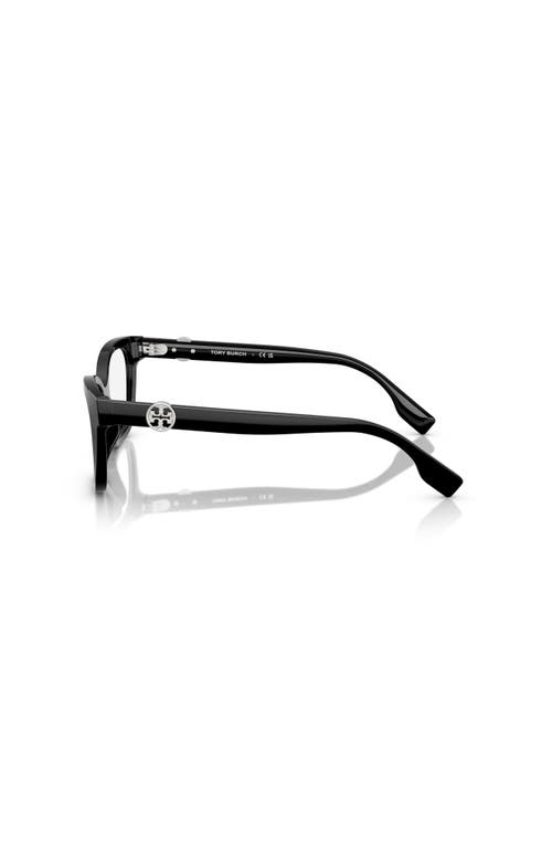 Tory Burch 49mm Square Optical Glasses In Black