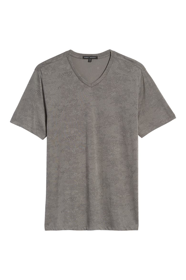 London Print V-Neck T-Shirt, Alternate, color, GREY