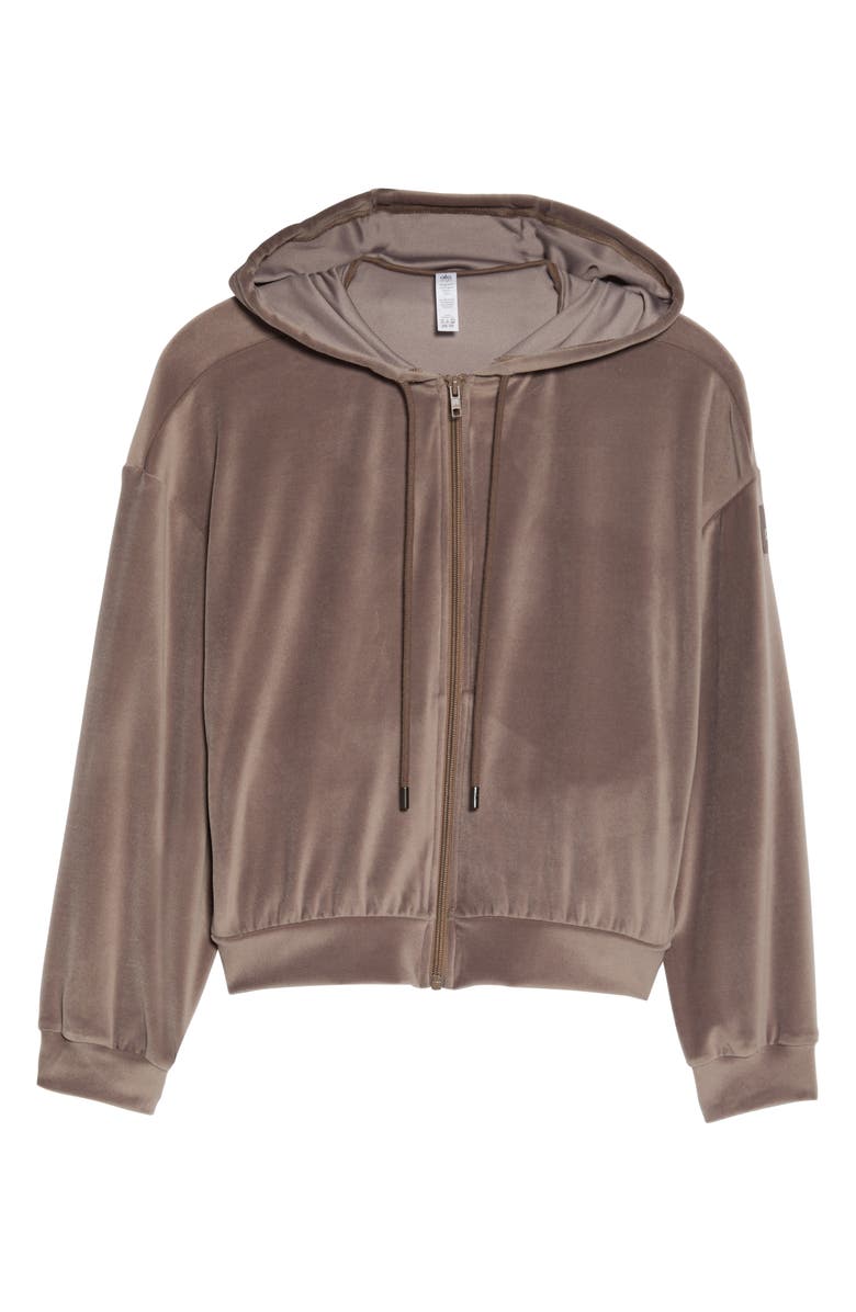 Alo Velour Full Zip Hoodie, Alternate, color, 