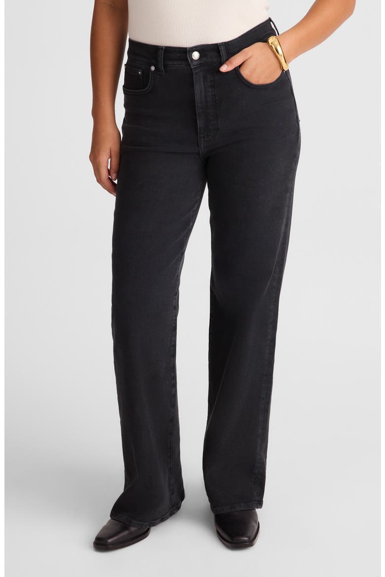The Wide Leg Jeans, Alternate, color, BLACK FROST