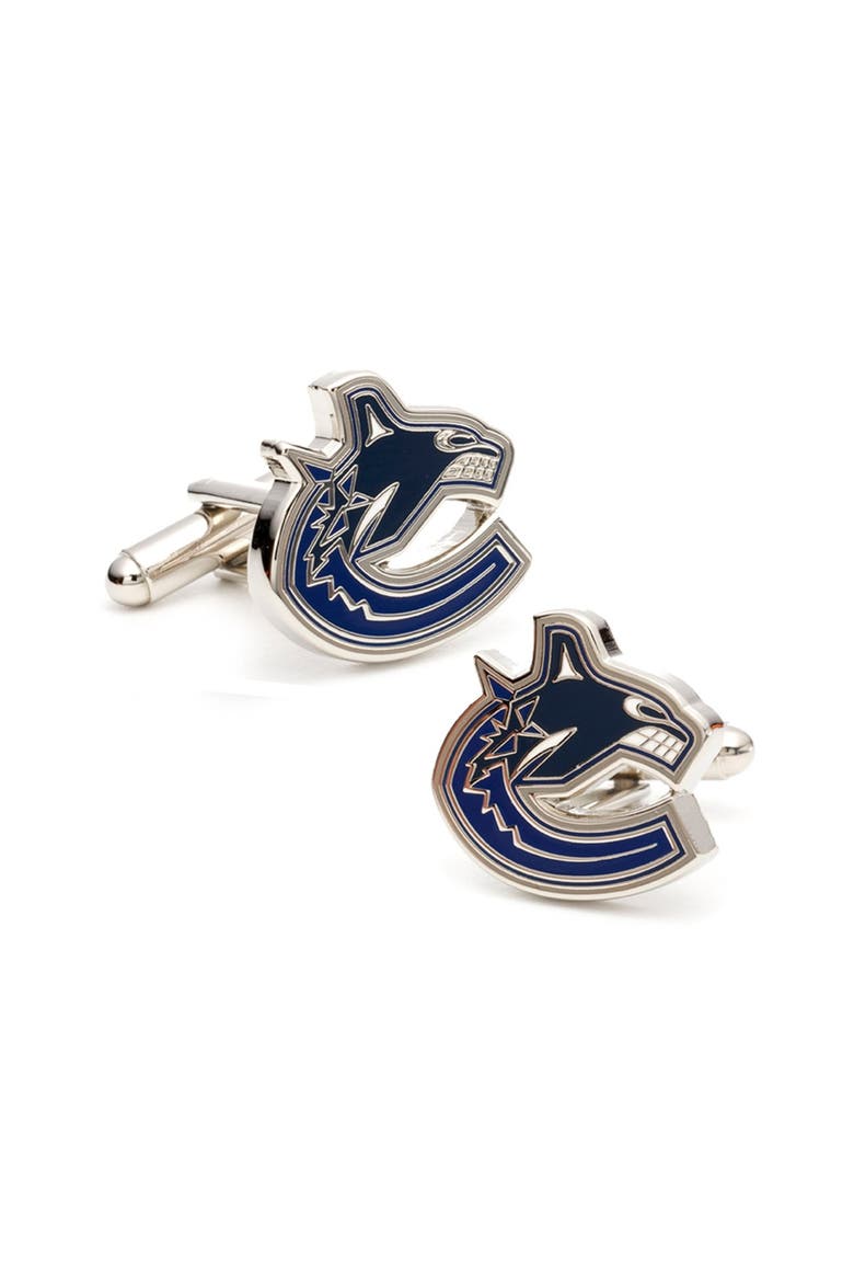 NHL Vancouver Canucks Cuff Links, Main, color, BLUE