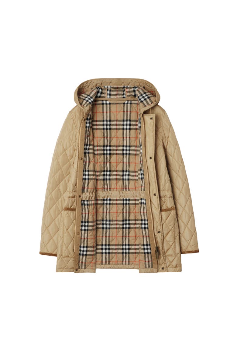 Quilted Nylon Parka, Alternate, color, Flax beige
