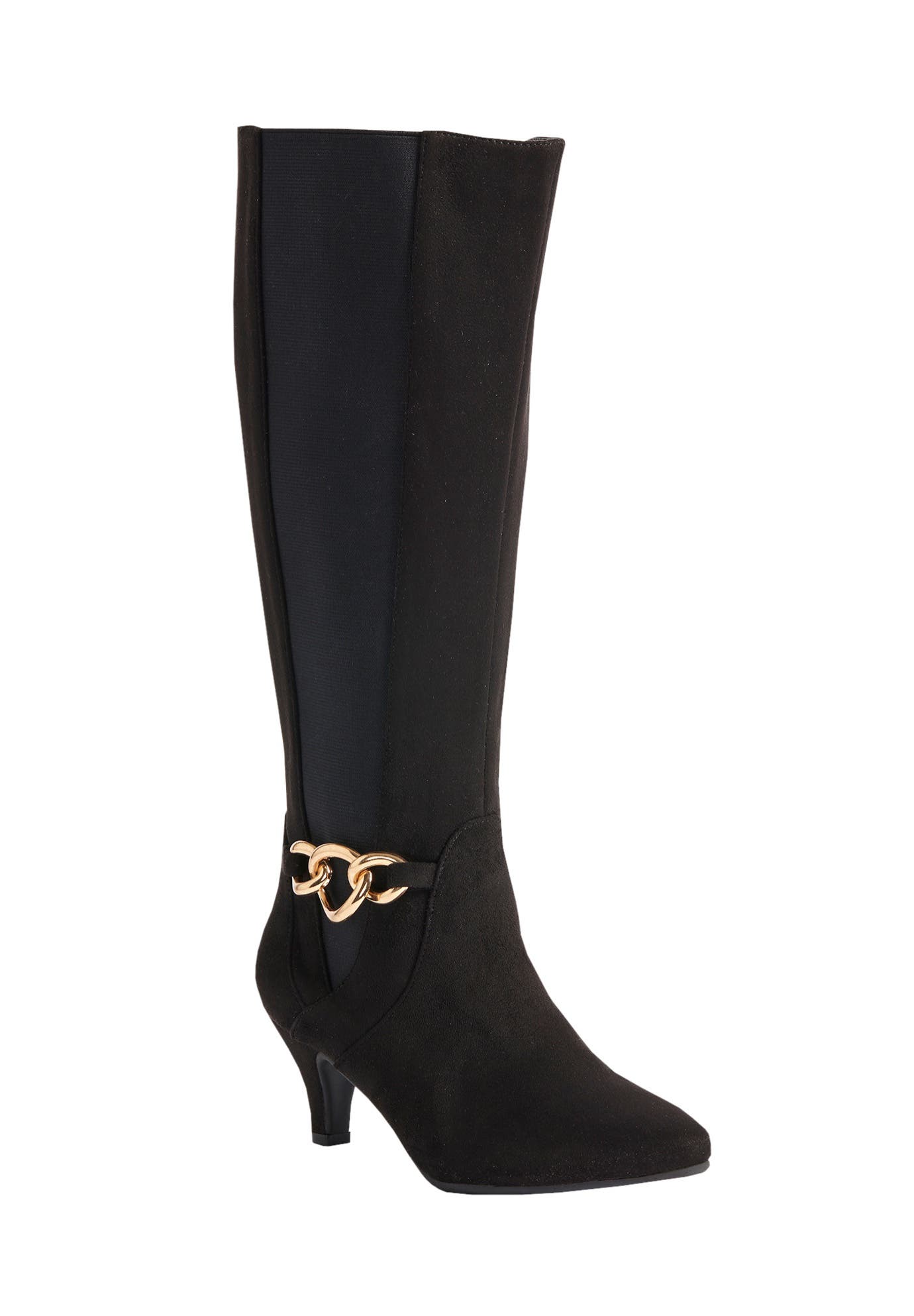 Comfortview The Rosey Wide Calf Boot, Main, color, Black