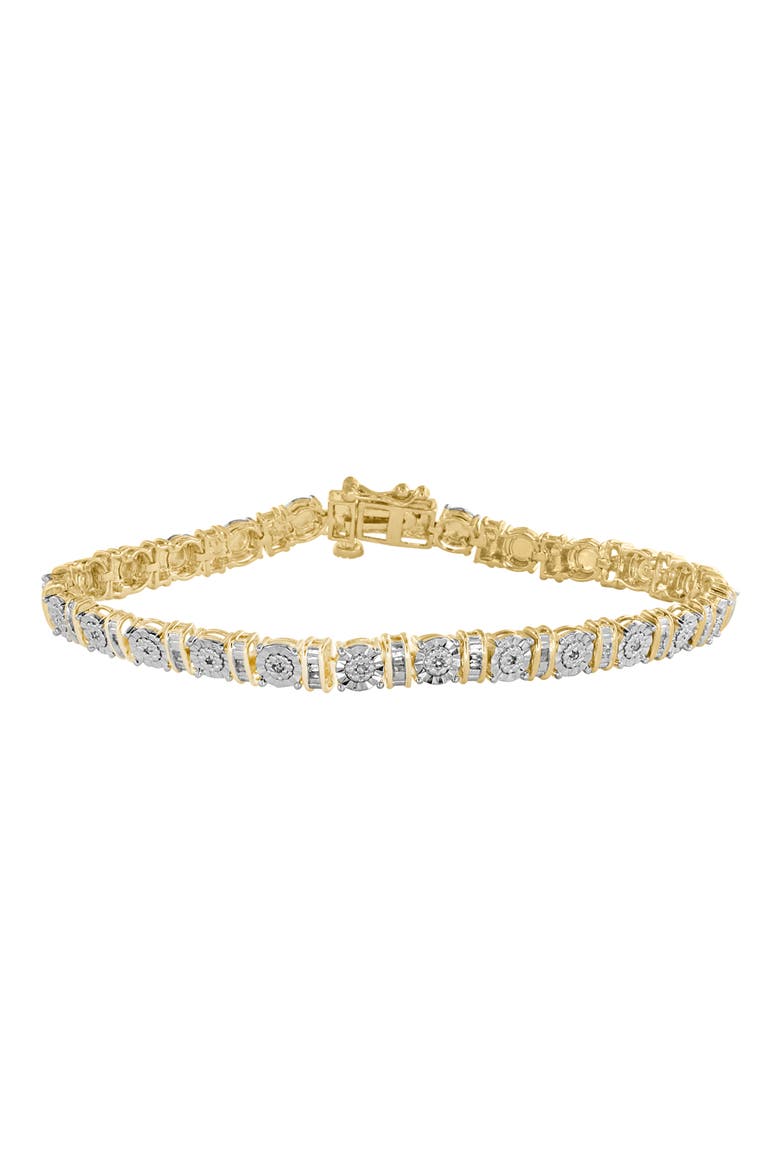 Two-Tone Diamond Tennis Bracelet, Main, color, WHITE