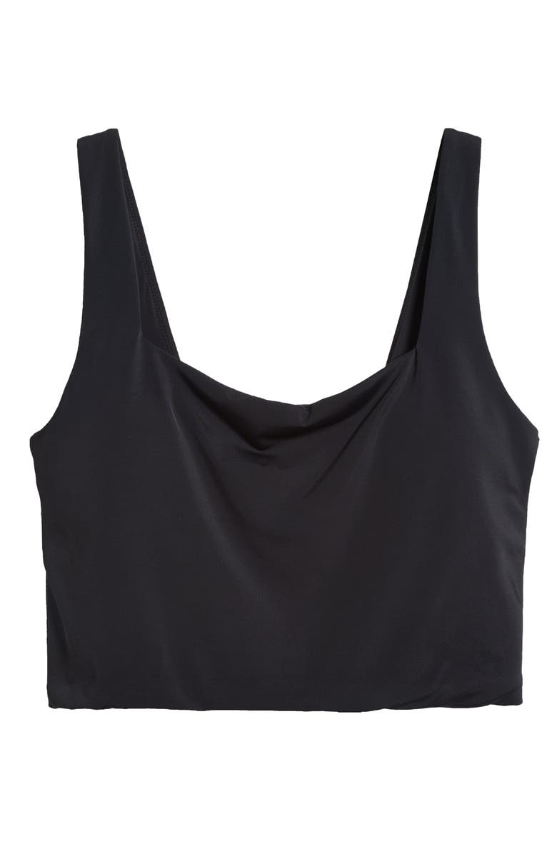 Andie The Siren Crop Bikini Top, Alternate, color, Black