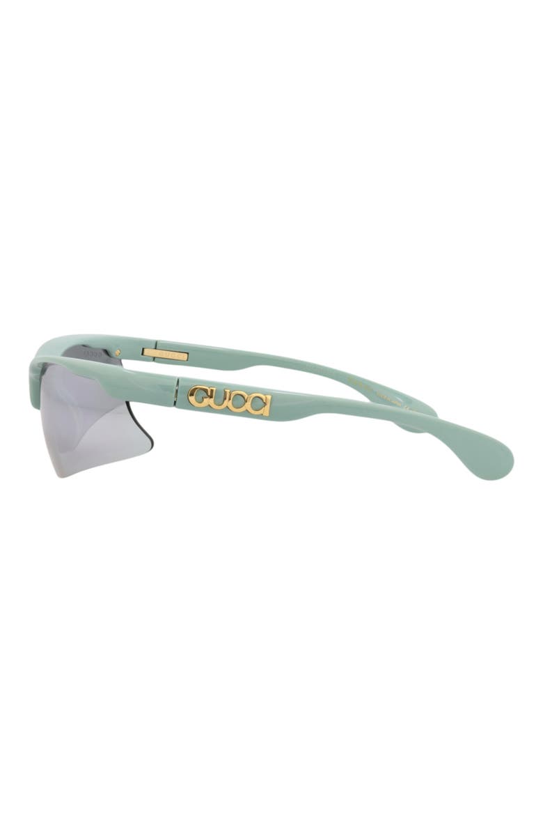 70mm Wrap Sunglasses, Alternate, color, GREEN GREEN SILVER