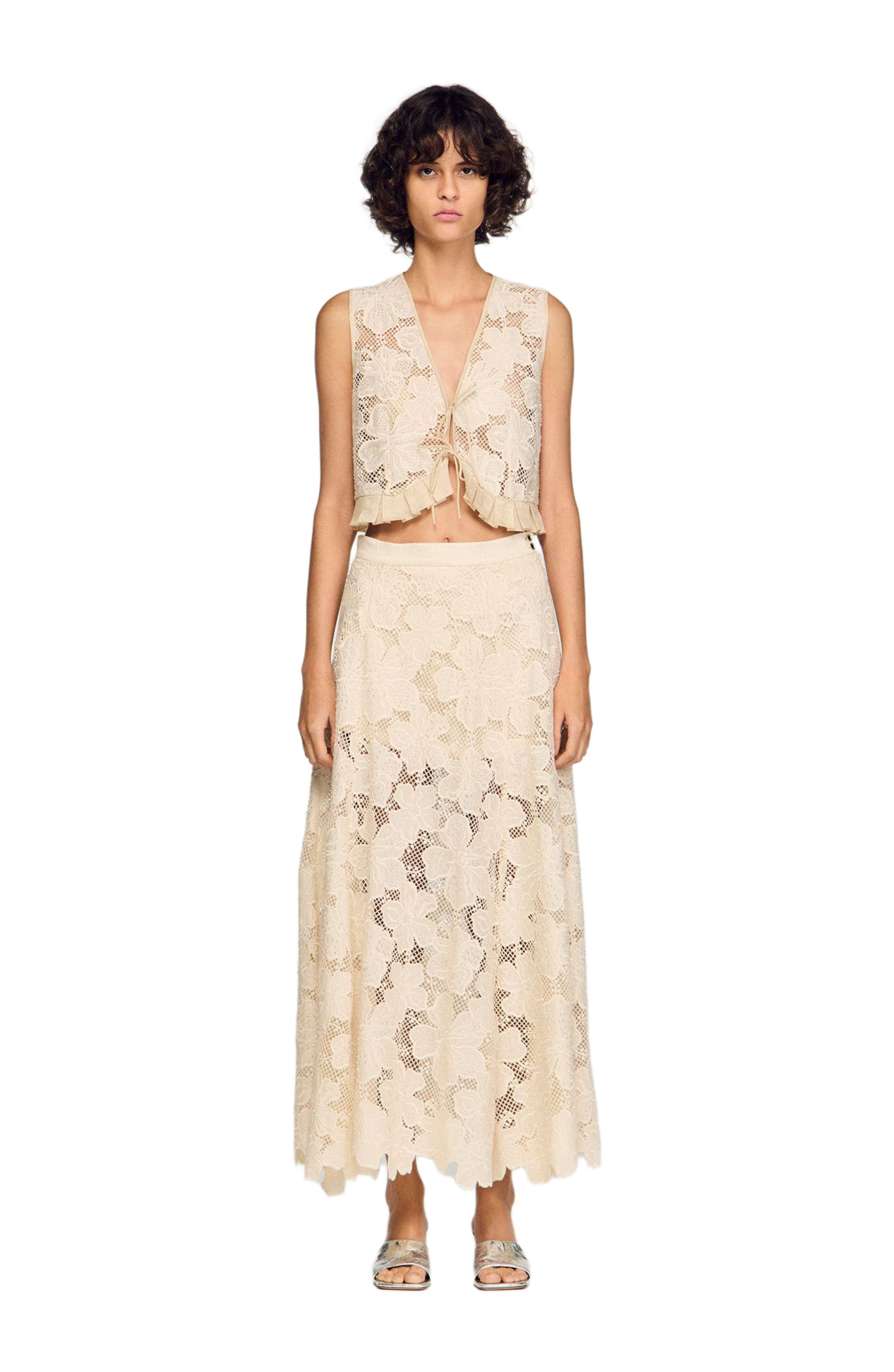 Long guipure skirt - image 2