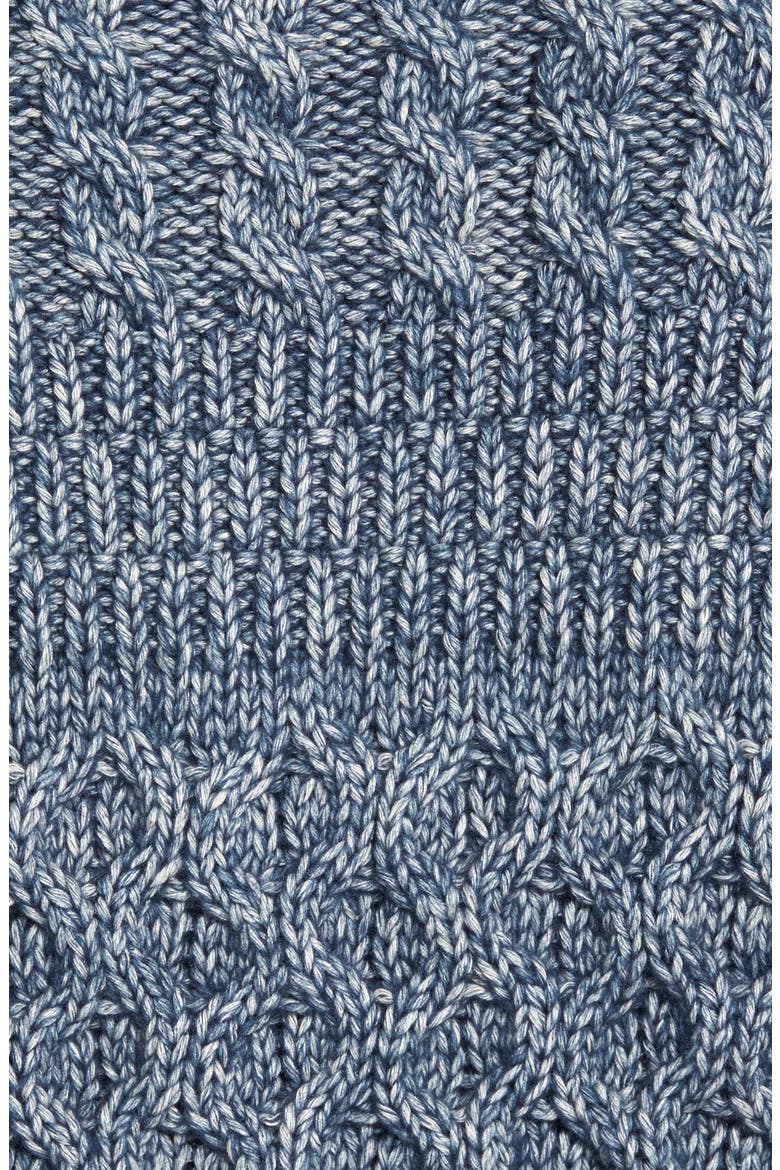 Cable Knit Cardigan, Alternate, color, BLUE