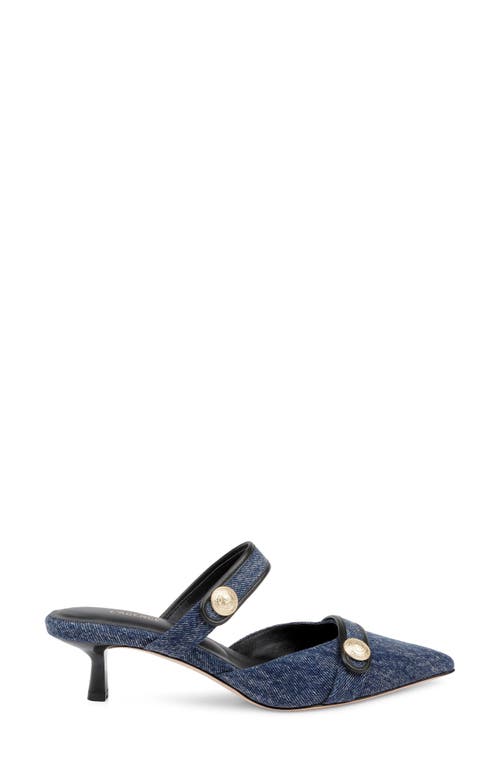 L AGENCE L'AGENCE GILLIANE MARY JANE POINTED TOE KITTEN HEEL MULE