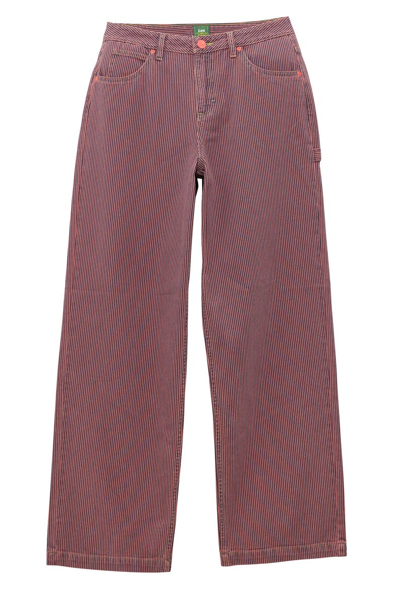 x Crayola Carpenter High Rise Straight Leg Jeans, Alternate, color, RED ORANGE STRIPE