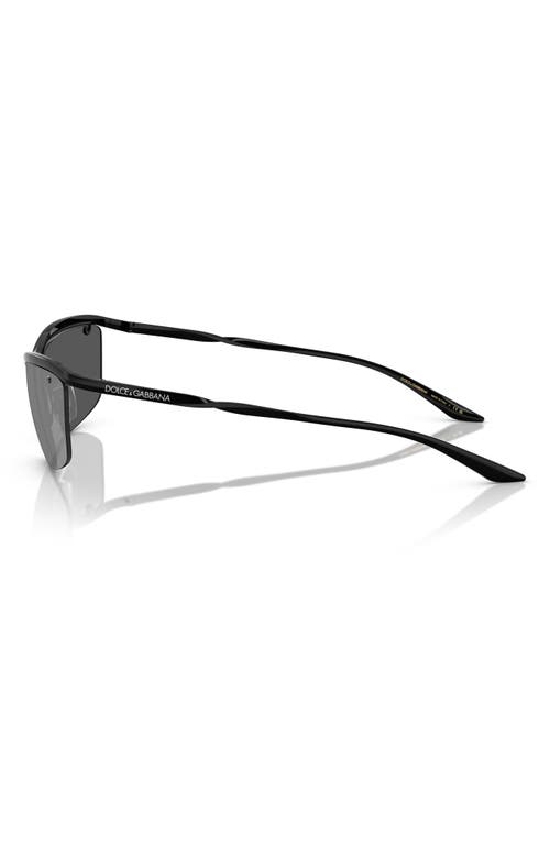 Dolce & Gabbana Dolce&gabbana 61mm Rimless Rectangular Sunglasses In Black