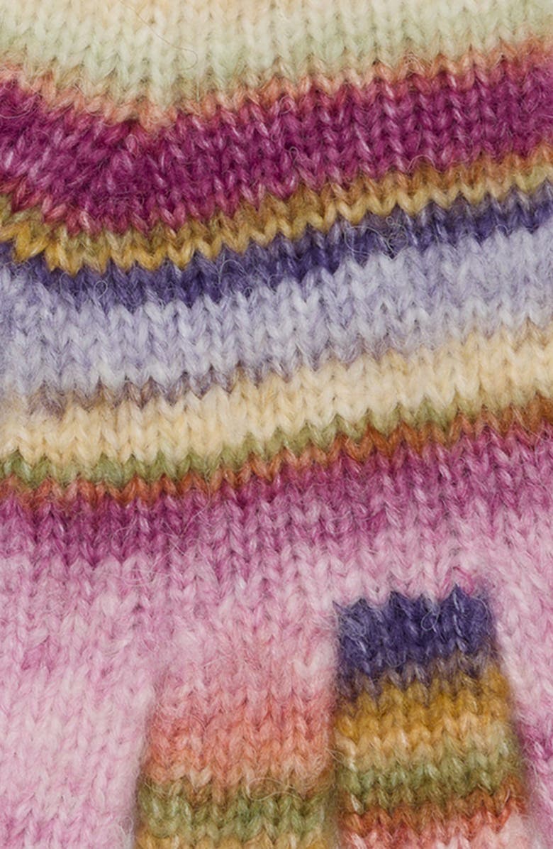 Treasure & Bond Mélange Stripe Gloves, Alternate, color, Burgundy