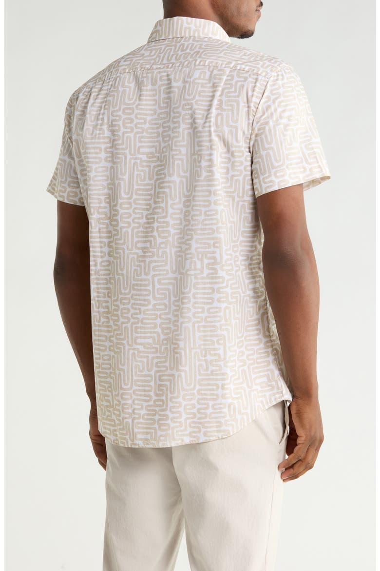 Fenchurch Short Sleeve Button-Up Shirt, Alternate, color, OATMEAL
