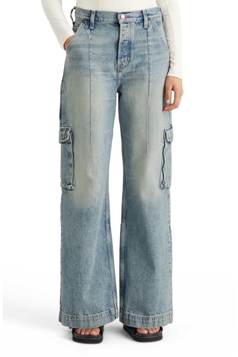 The Deep Wide Leg Cargo Jeans, Main, color, ROLLING ROAD