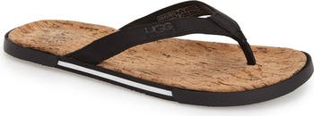 NWT UGG Men\'s Bennison 2 Cork Flip-Flops 1007879-/ BLK Size 7 UGG®  main image 3