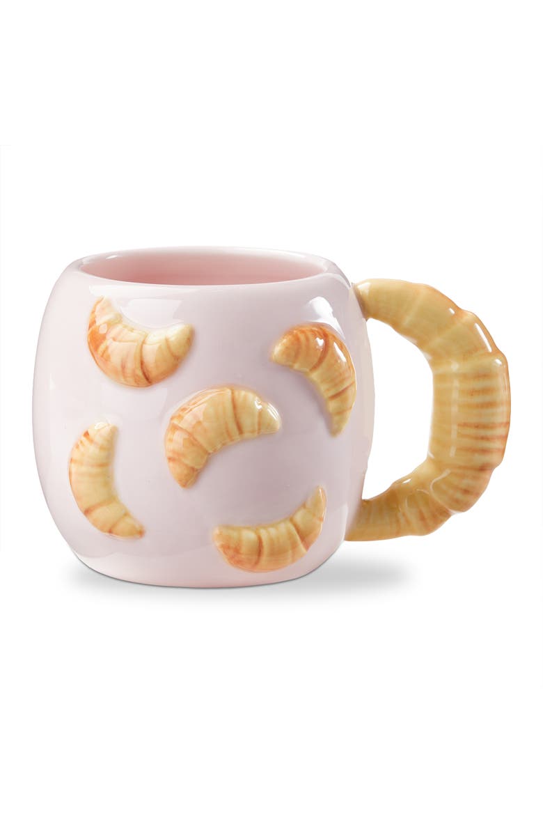 tag Croissant Mug Earthenware 17 oz Multi 4.11 x 4.11 x 3.8 in, Main, color, Multicolored