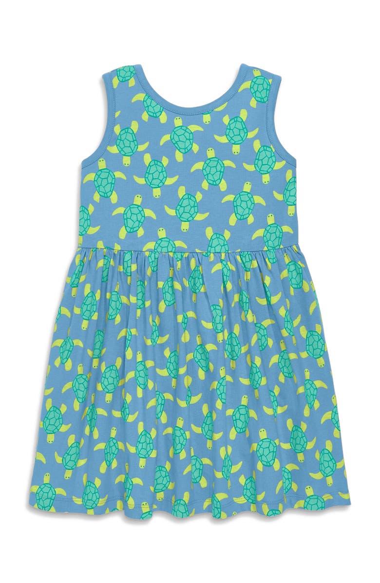 Primary Kids Tiered Tank Dress In Seasonal Prints, Main, color, Lime Sea Turtles
