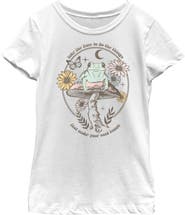 Lost Gods Girl's Lost Gods Happy Soul Frog  Graphic T-Shirt