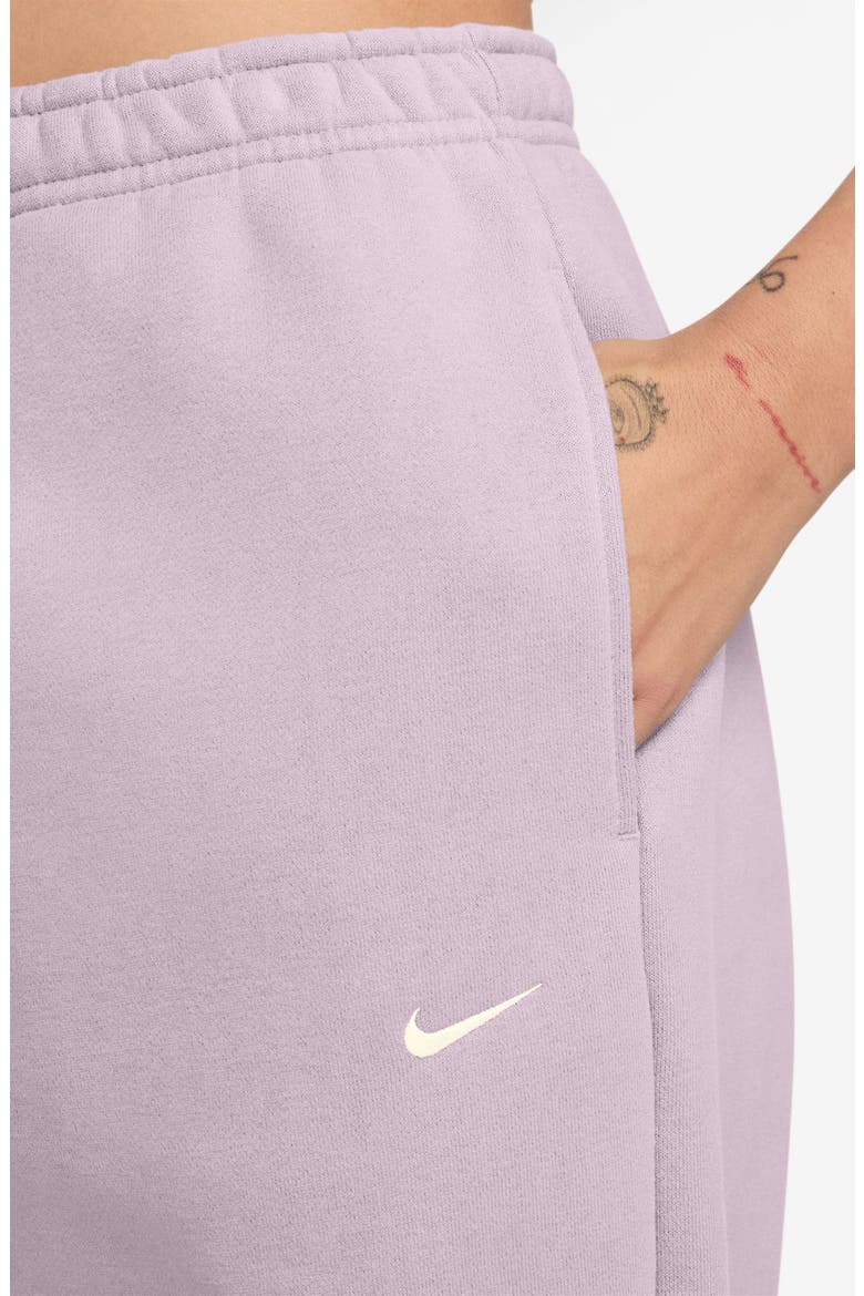 Studio High Waist Fleece Sweatpants, Alternate, color, 583 BLELIL/ SAIL