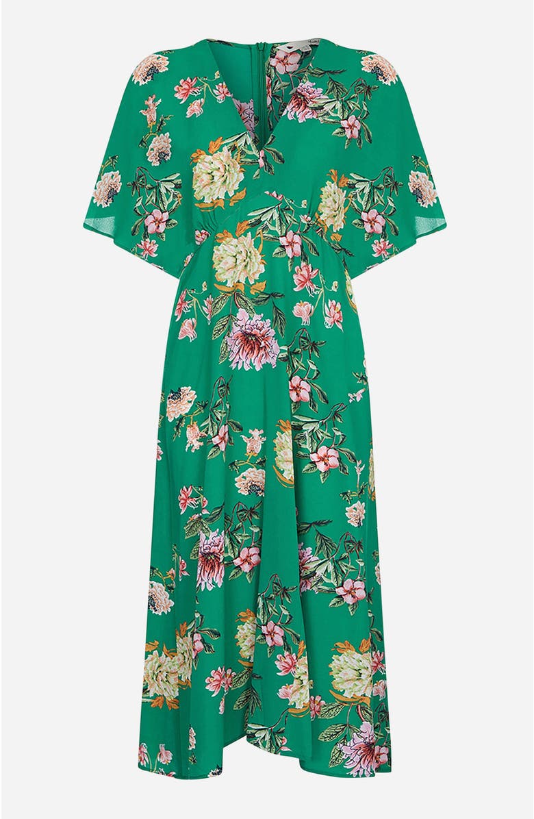 Yumi Floral Midi Dress, Alternate, color, Green
