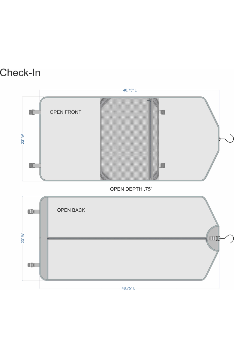 ROAM Luggage Garment Sleeve, Alternate, color, Check-In