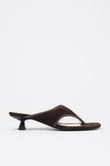 Bimba y Lola Low-Heel Suede Sandals