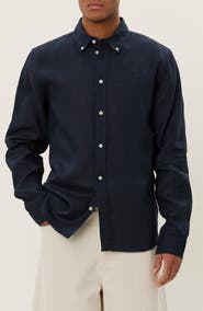 Les Deux Kristian Linen Button-Up Shirt