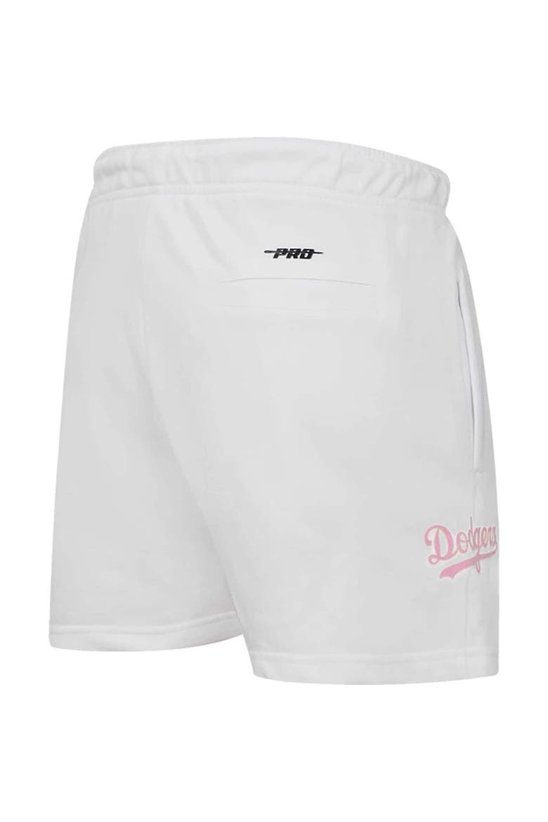 Women's Pro Standard  White Los Angeles Dodgers Washed Neon Shorts, Alternate, color, White