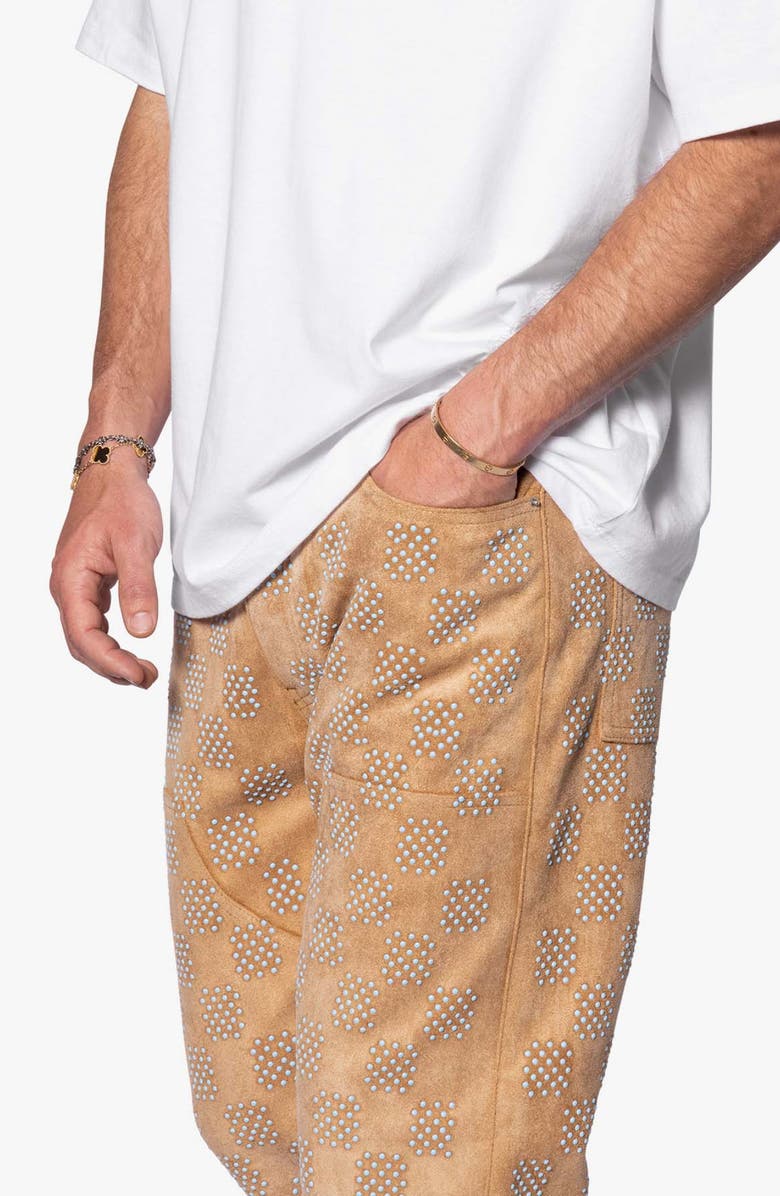 mnml Check Cotton Utility Pants, Alternate, color, Brown