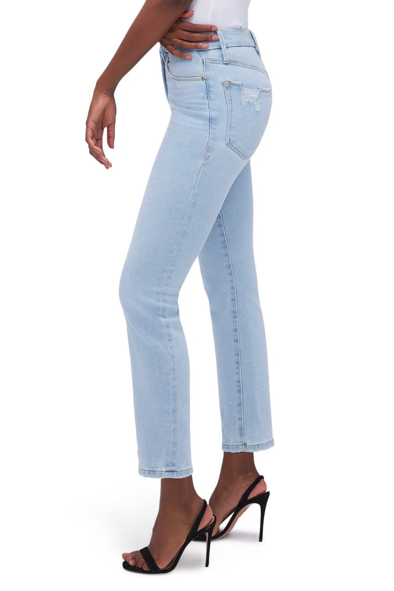 Good Classic High Waist Ankle Skinny Jeans, Alternate, color, INDIGO410