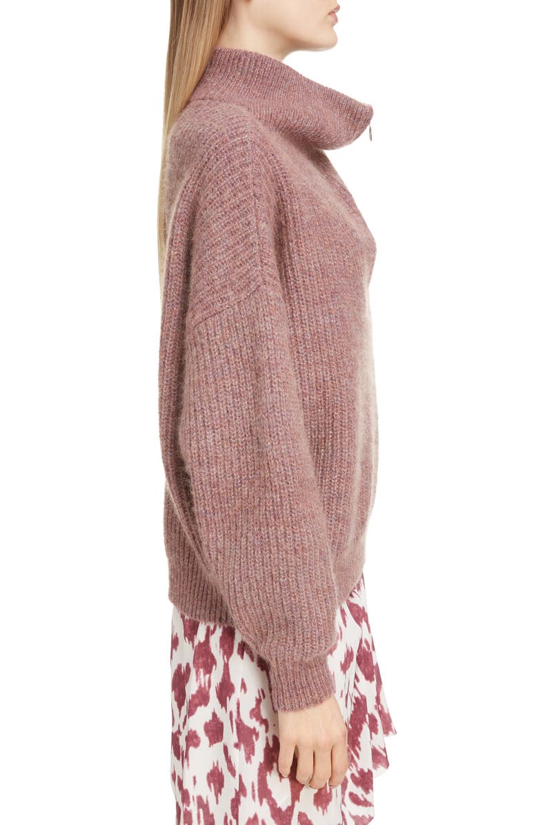 Isabel Marant Étoile Myclan Quarter Zip Sweater, Alternate, color, 